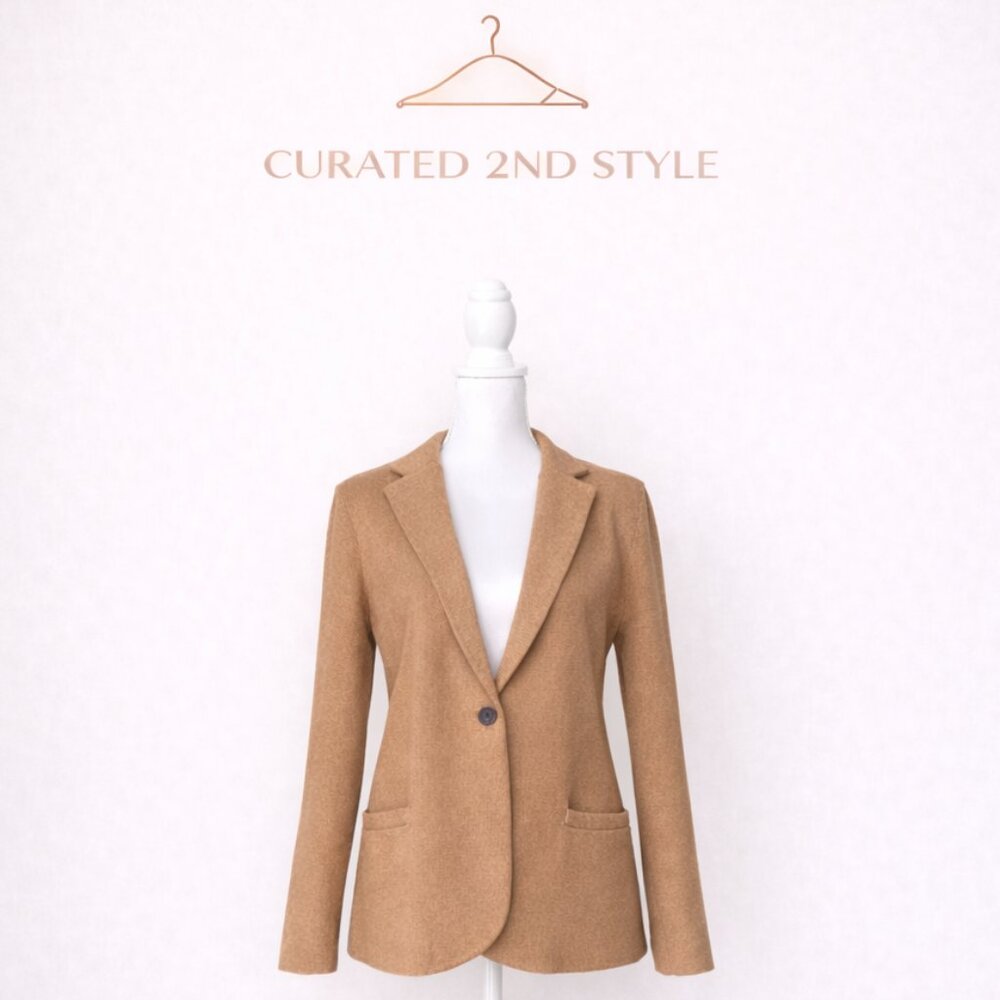 J.Crew Schoolboy Sweater Blazer Size M Camel | Worn Once